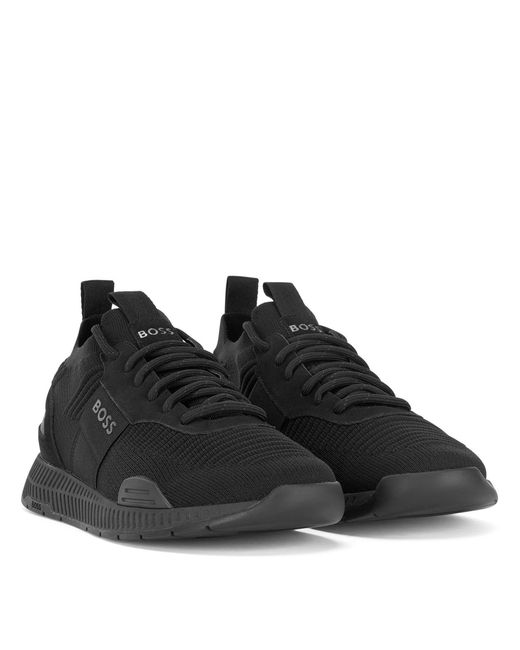Boss Black Titanium Runn Knit Trainers for men