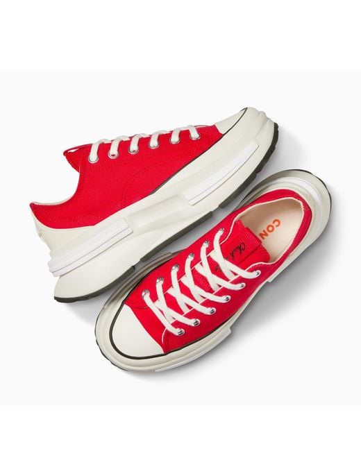 Converse Red Adults Run Star Legacy Platform Trainers
