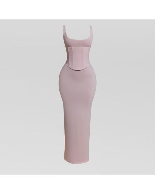 Mars the Label Pink Sandra Scoop Maxi Dress