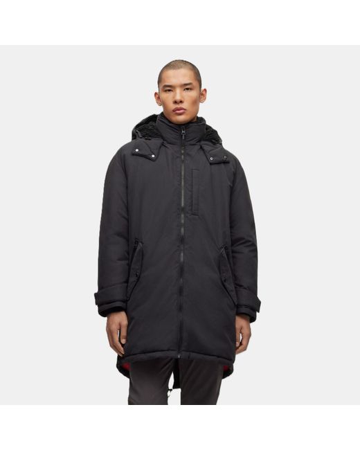 HUGO Black Medium Puffer Jacket for men