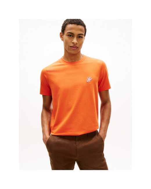 Tommy Hilfiger Orange T-Shirt for men