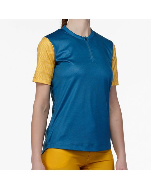 Bicycle Line Blue Zoe Half Zip Short Sleeve Cycling Jersey