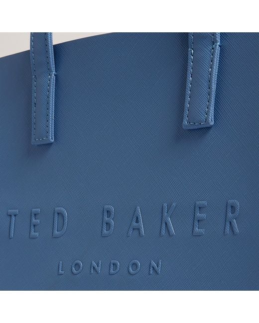 Ted Baker Blue Small Crosshatch Icon Tote Bag
