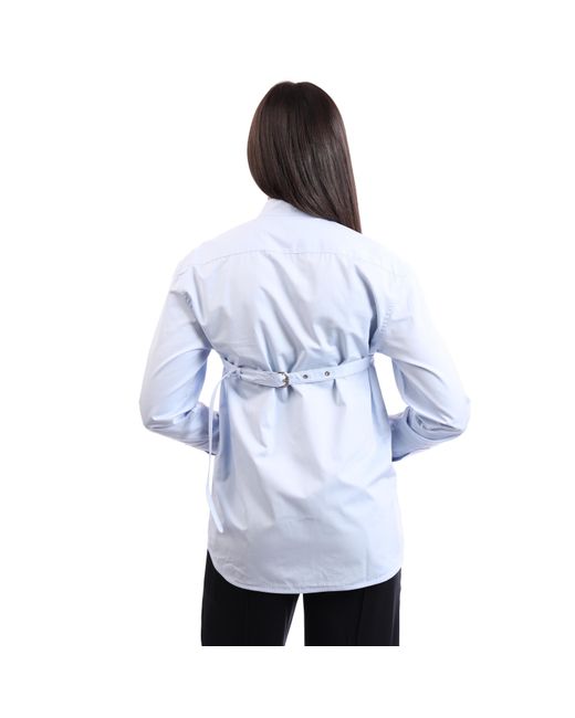 Off-White c/o Virgil Abloh Blue Poplin Cross Belt Shirt