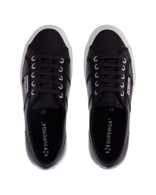 Superga Blue 2750 Leather Trainers