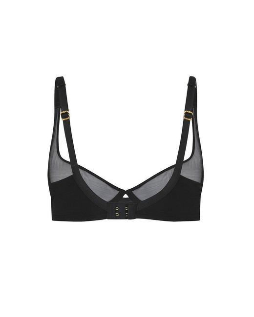 Agent Provocateur Black Lucky Demi Cup Plunge Underwired Bra