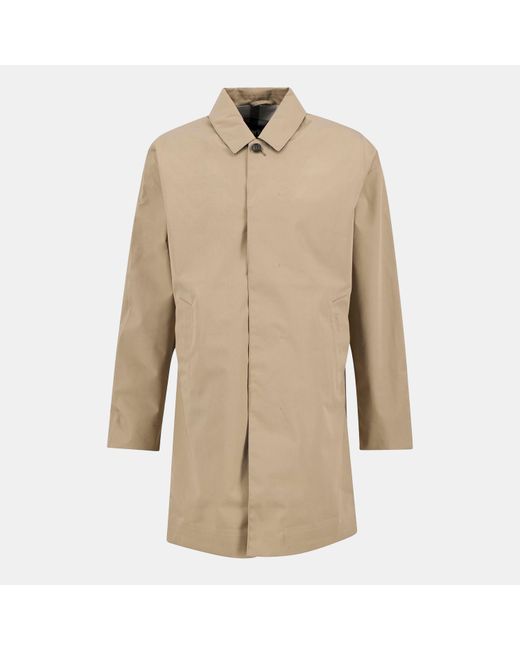 Barbour Natural Lorden Thigh Length Long Sleeve Button Mac for men