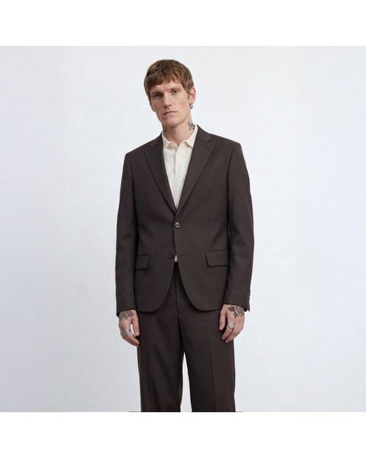 Twisted Tailor Black Floyd Double Breasted Relaxed Suit Jacket for men