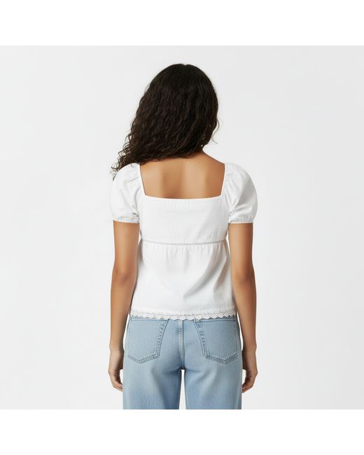 Jack Wills White Tie Front Top