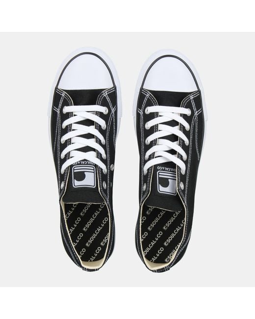 SoulCal & Co California Black Canvas Low Trainers for men