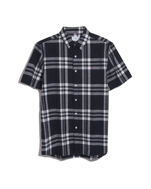 Farah Blue Kele Bold Check Shirt for men