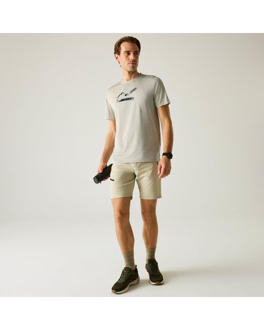 Regatta Gray Fingal Tee Short Sleeve Performance T-Shirt for men