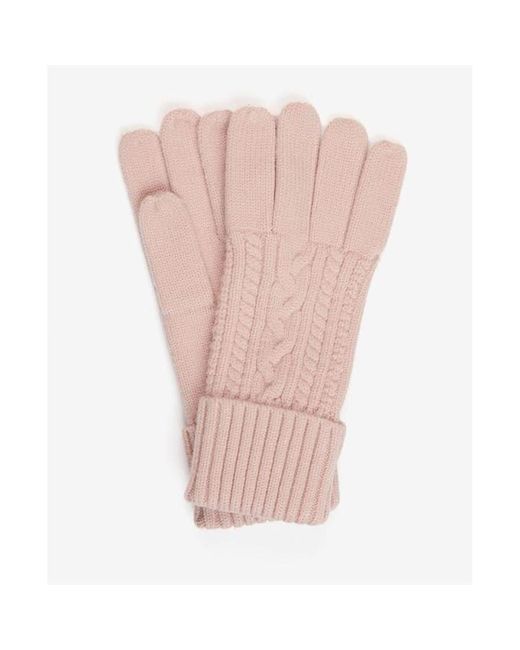 Barbour Pink Alnwick Knitted Gloves