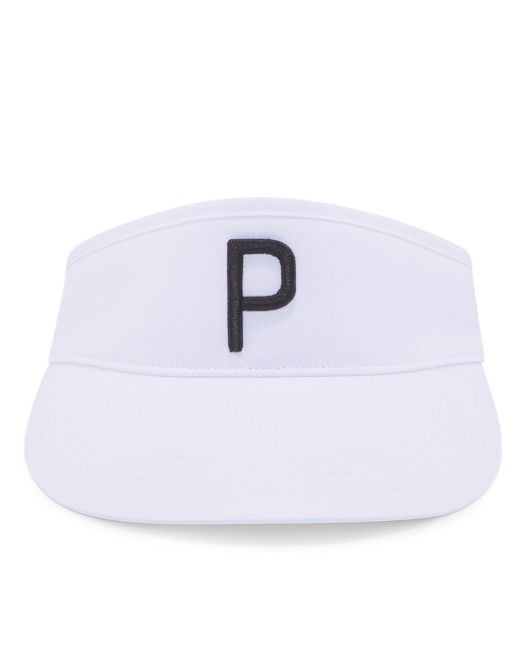 PUMA White P Visor Adjustable Golf Cap for men