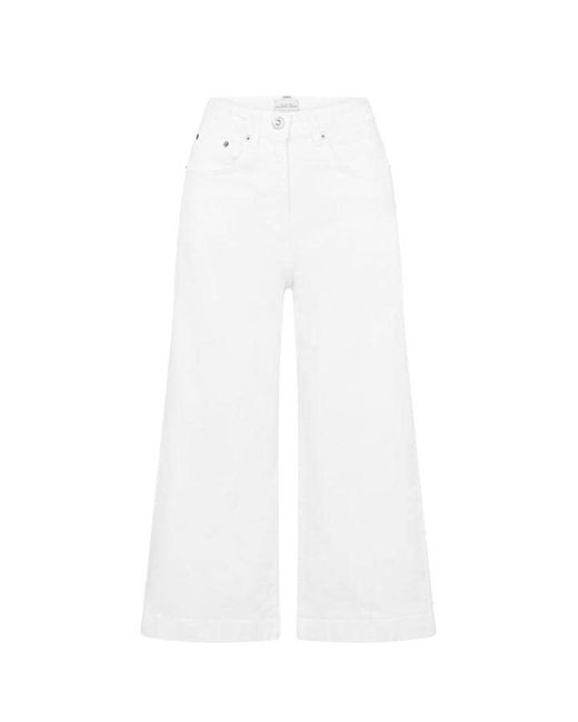 French Connection White Comfort Recycled Culottes