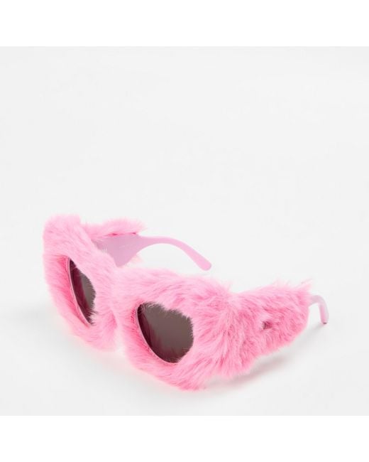 Balenciaga Pink Fluffy Sunglasses