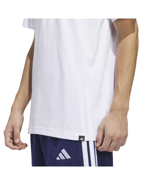 Adidas White Graphic Logo T-Shirt for men