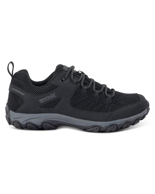 Regatta Black Edgepoint Iv Low Waterproof Walking Shoes for men