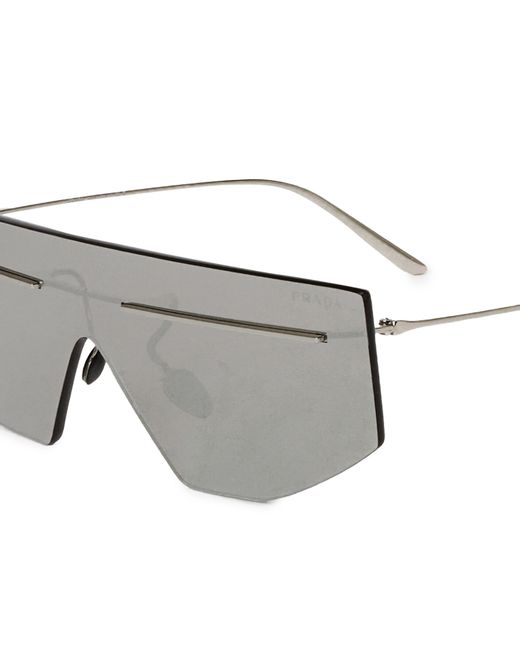 Prada Gray D-Frame Sunglasses for men