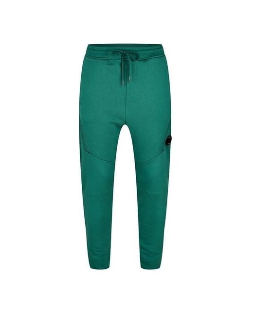 C P Company Blue Fleece Tapered joggers for men