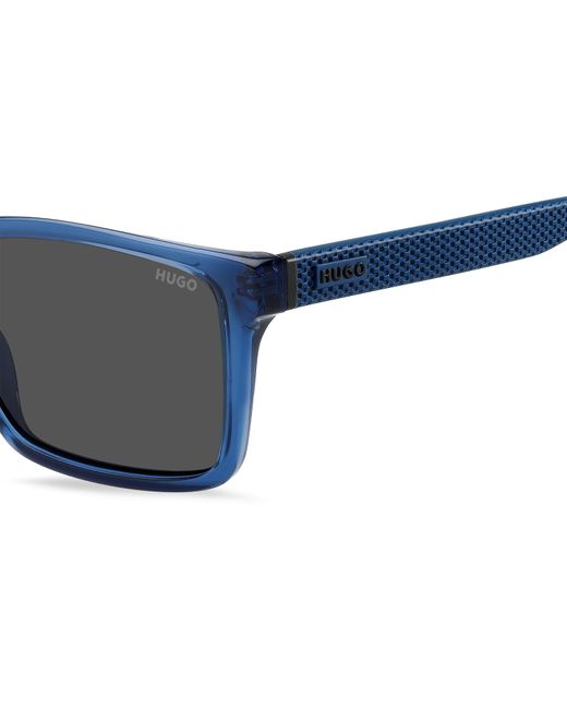 HUGO Blue Rectangular Wayfarer Sunglasses for men