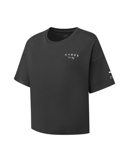 PUMA Black X Hyrox World Cropped T-Shirt Adults