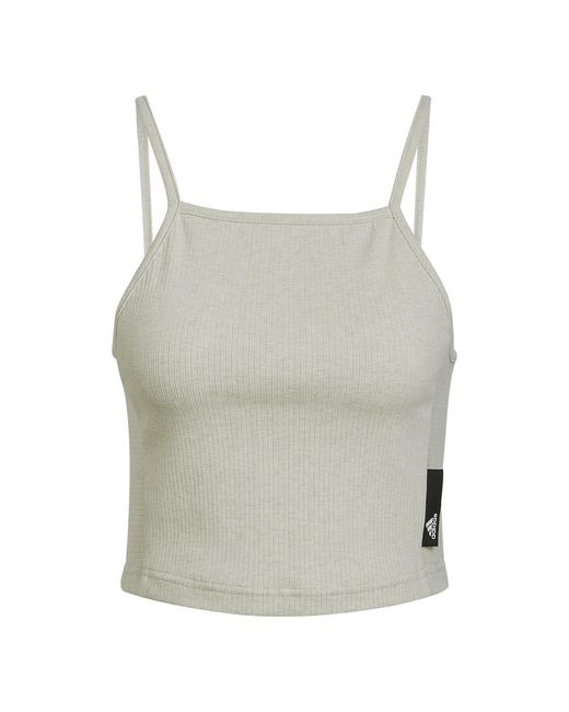 Adidas Gray Studio Lounge Rib Tank Top