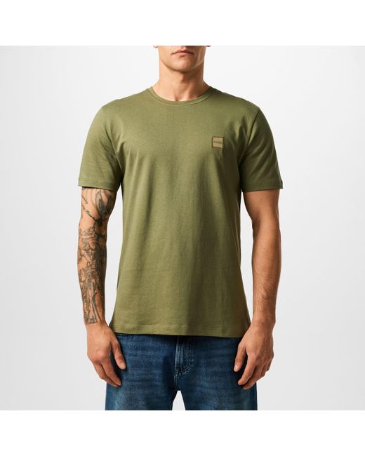 Boss Green Tales T-Shirt With Logo Patch Premium Cotton for men