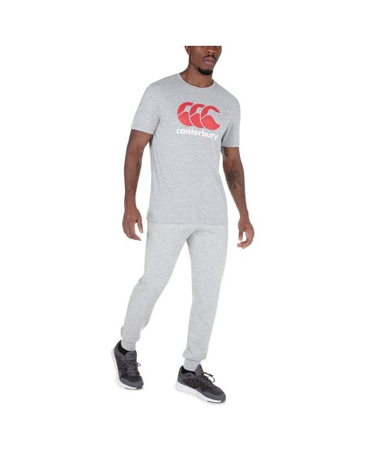 Canterbury Gray Large Logo T Shirt for men