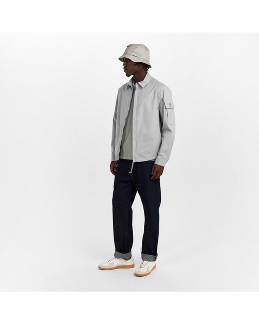 CP COMPANY METROPOLIS Gray Microtek Overshirt for men