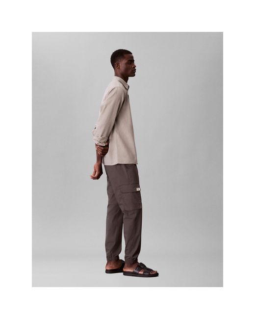 Calvin Klein Gray Skinny Cargo Trouser for men