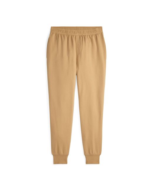 Polo Ralph Lauren Natural Tonal Taped Closed Hem Jersey Joggers for men