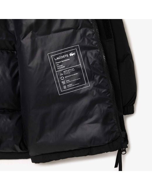 Lacoste Black Core Regular Fit Color Block Puffer Jacket for men