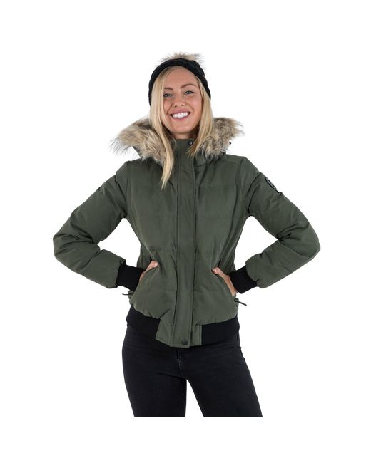 DLX Green Kendrick Fitted Insulated Down Jacket