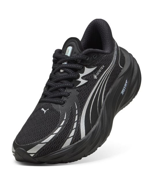 PUMA Black Velocity Nitroâ 4 Gore-Texâ Waterproof Road Running Shoes