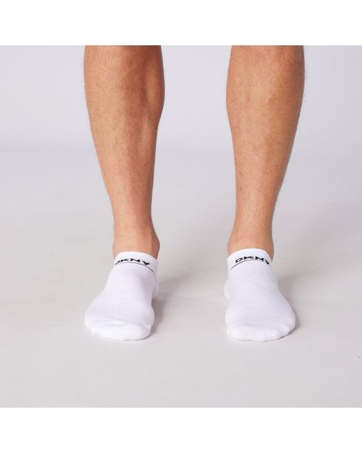 DKNY White 3 Pack Jefferson Liner Socks for men