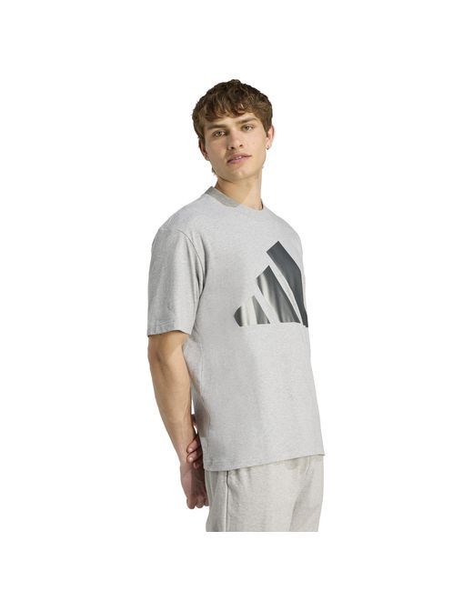 Adidas Gray Big Logo Tee for men