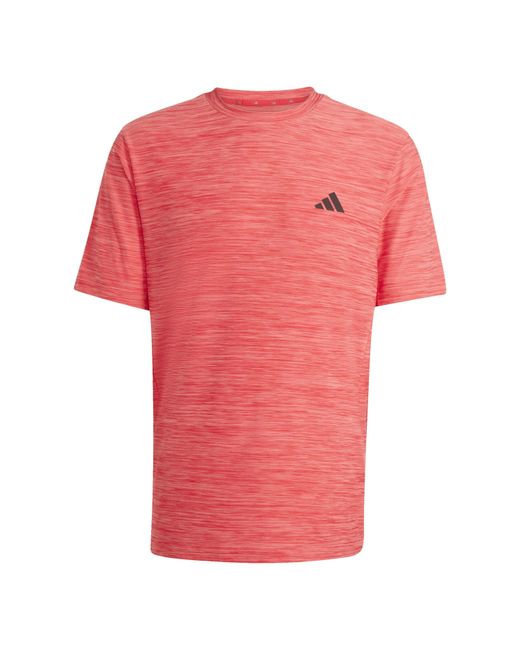 Adidas Pink Train Essentials Stretch Training T-Shirt for men