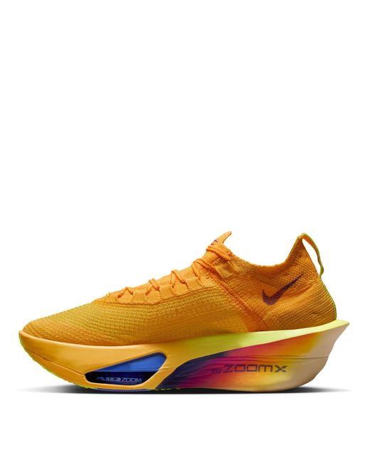 Nike Yellow Zoomx Alphafly 3 Running Shoes for men