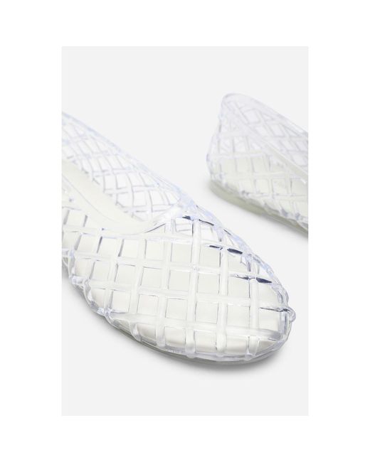 Where's That From Brown Where's Clear Jelly Ballet Pumps