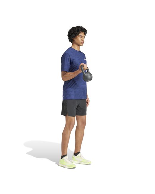 Adidas Blue Train Essentials Stretch Training T-Shirt for men