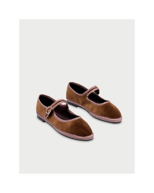 Flabelus Brown Balthasar Velvet Mary Jane