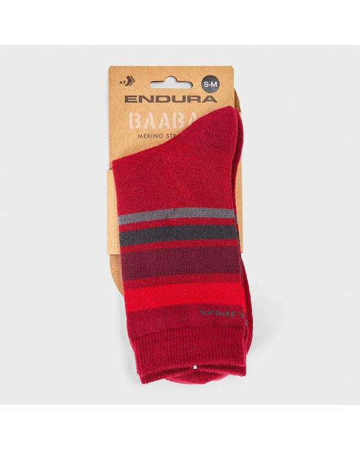 Endura Red Bb Stripe Cycling Socks