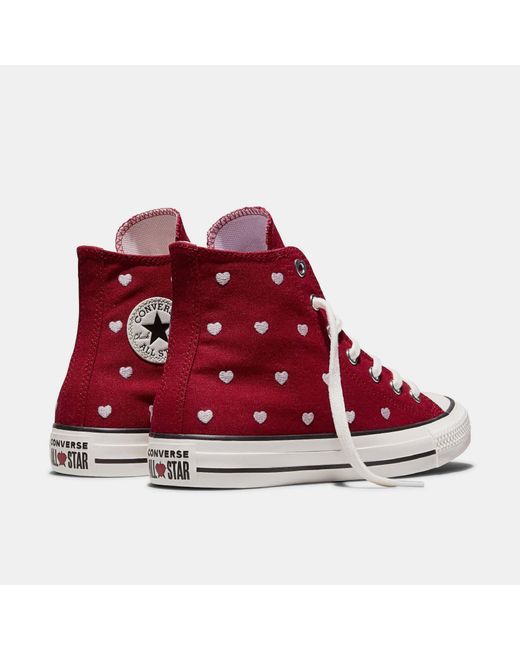 Converse Red Chuck Taylor All Star Canvas High-Top Trainers