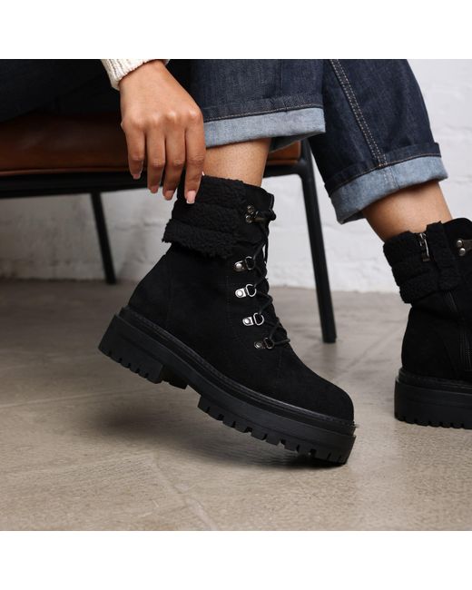 Where's That From Black Where's Boot Ankle Heeled Boots