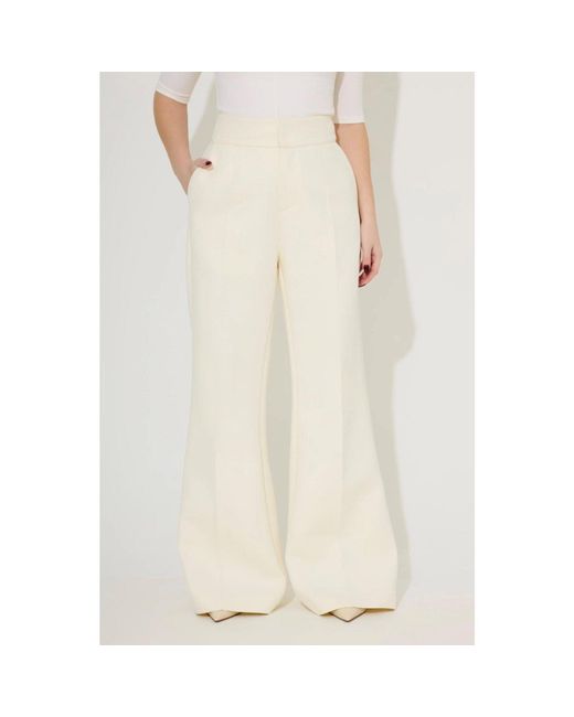 Odd Muse White Wide Leg Trousers