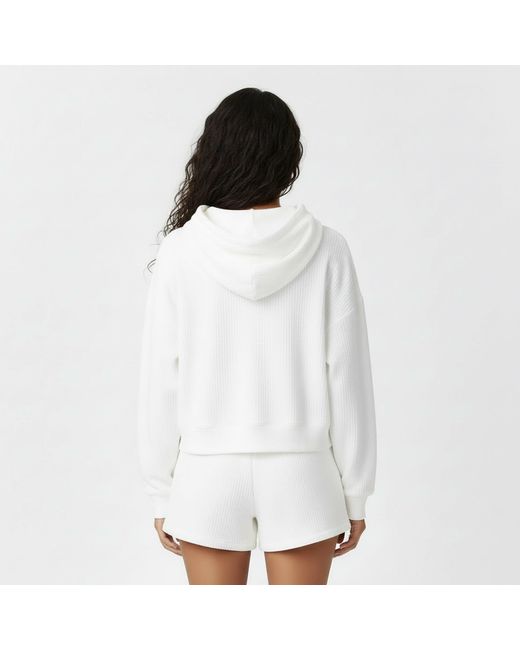 Jack Wills White Ottoman Rib Hood Ladies