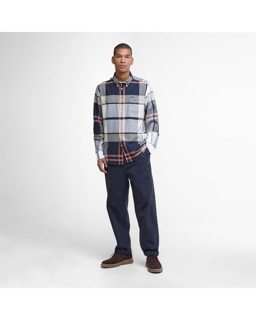 Barbour Blue Dunoon Long Sleeved Shirt for men