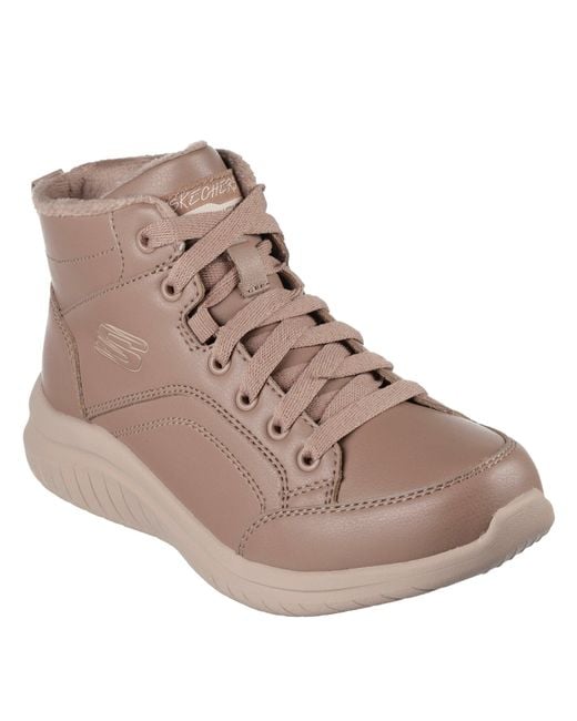 Skechers Brown Flat Ankle Boots