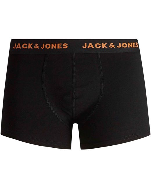 Jack & Jones Black Jack 7-Pack Basic Trunks Plus Size for men